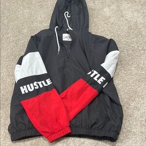 Black and Red Hustle Hoodie